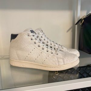 Adida Stan Smith snakeskin high tops